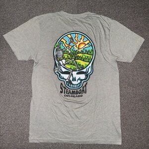 Grateful Dead Gray Steamboat Colorado Graphic T-Shirt